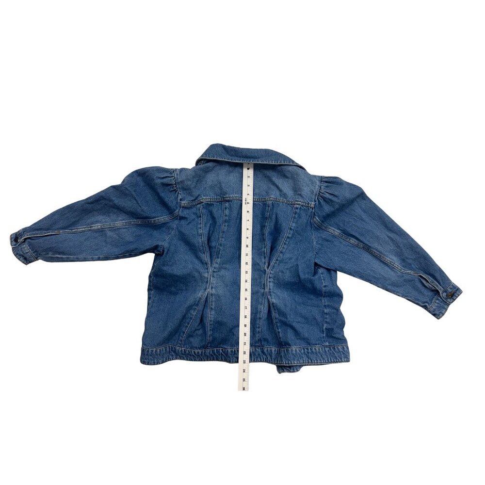 Future Collective x Gabriella Karefa XL Cinched Waist Y2K Denim Jacket Fitted - Picture 4 of 9